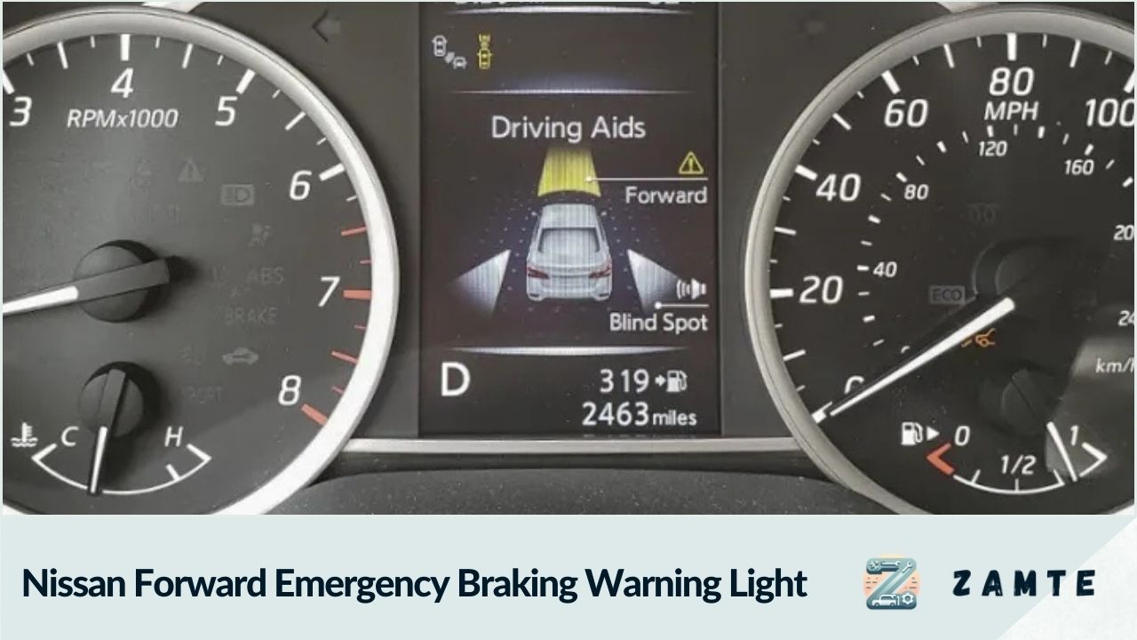 Nissan Forward Emergency Braking Warning Light