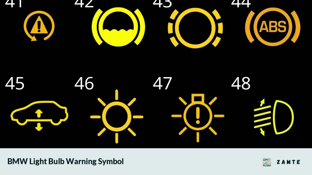 BMW Light Bulb Warning Symbol