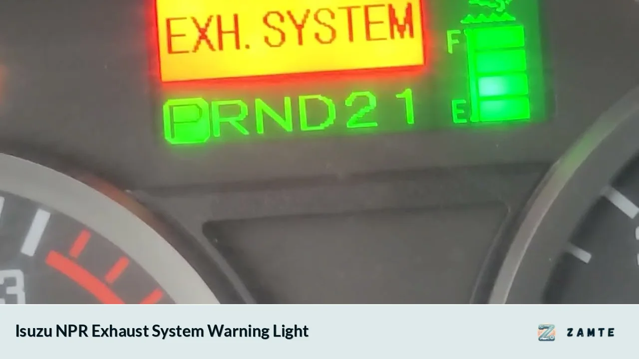 Isuzu NPR Exhaust System Warning Light