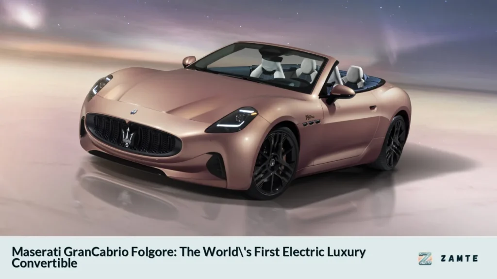 Maserati GranCabrio Folgore: The World's First Electric Luxury Convertible