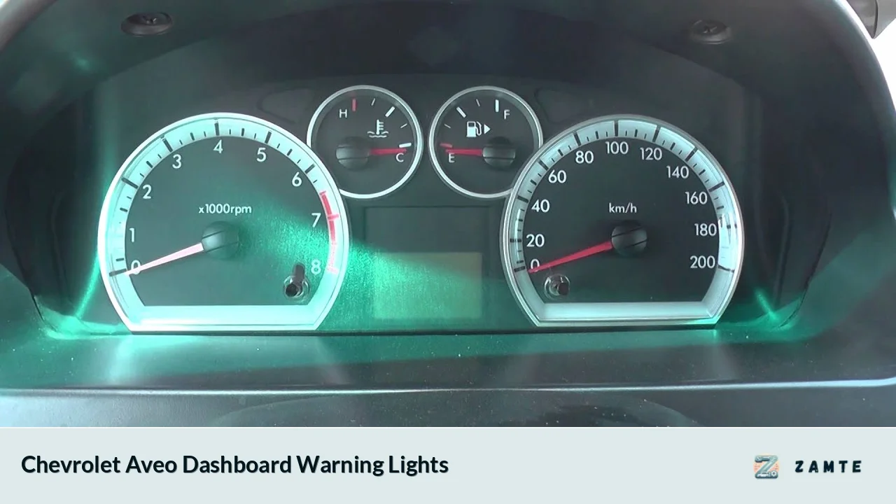 Chevrolet Aveo Dashboard Warning Lights