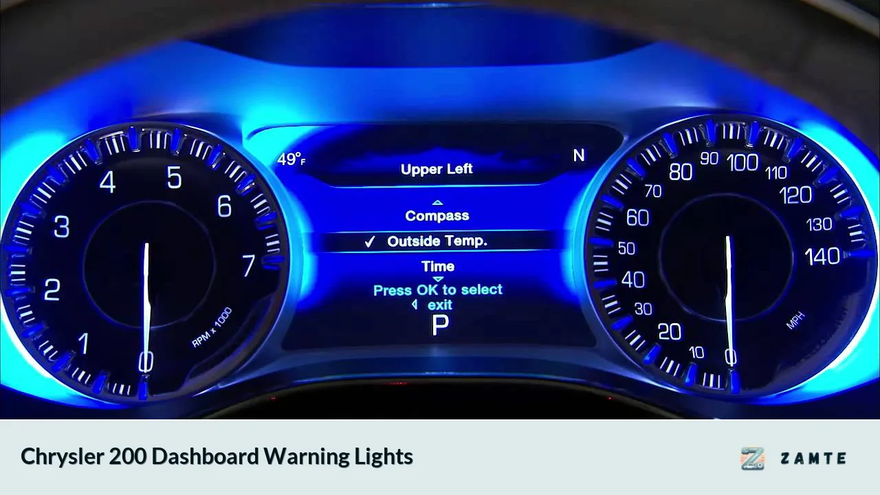 Chrysler 200 Dashboard Warning Lights