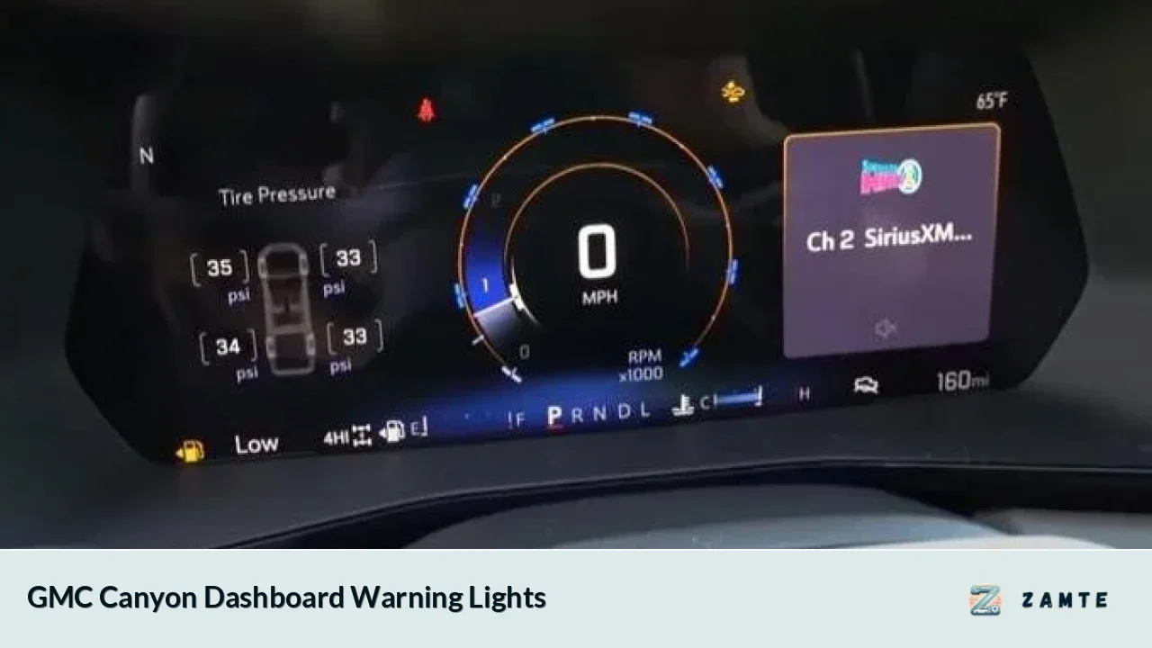 GMC Canyon Dashboard Warning Lights