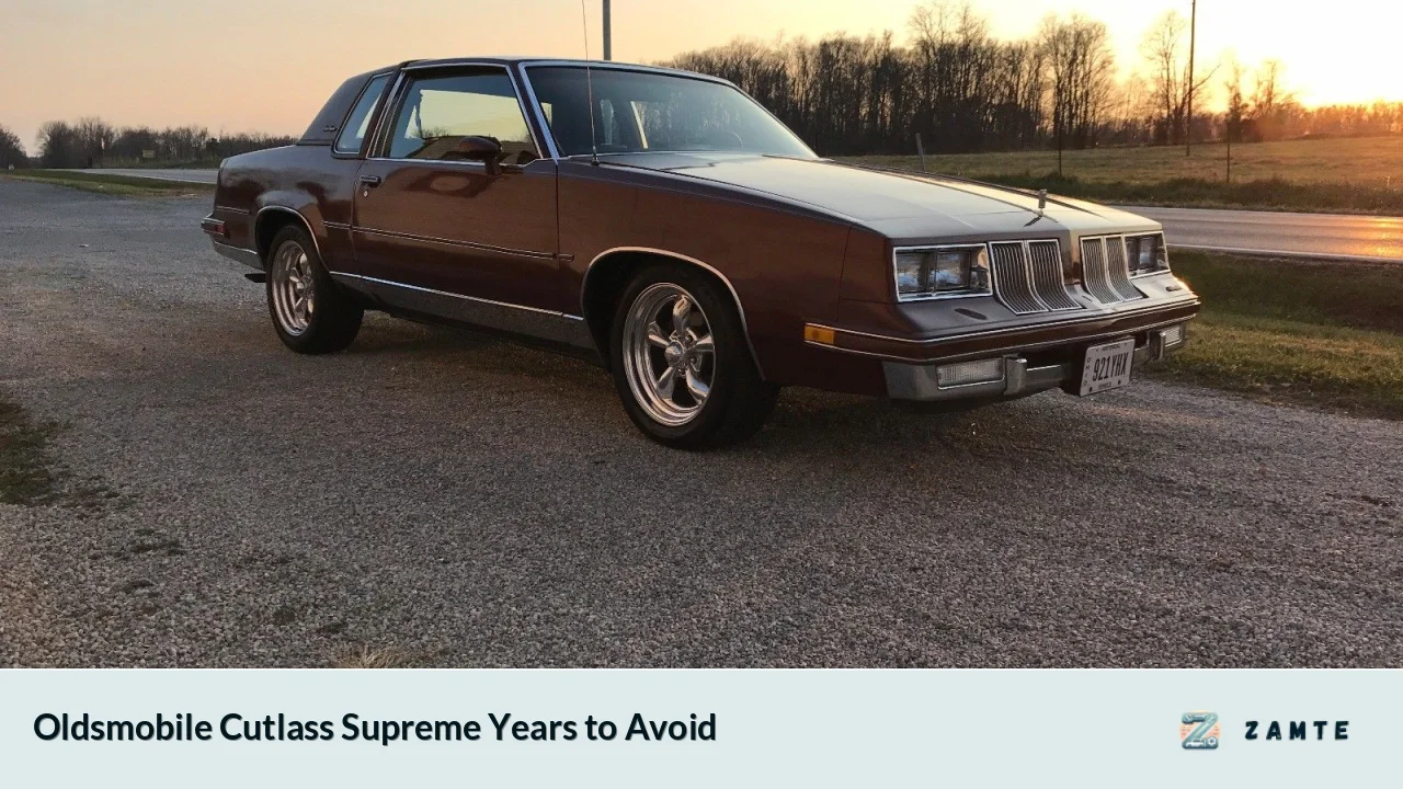 Oldsmobile Cutlass Supreme Years to Avoid