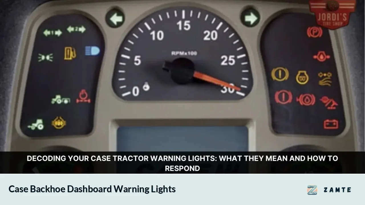 Case Backhoe Dashboard Warning Lights