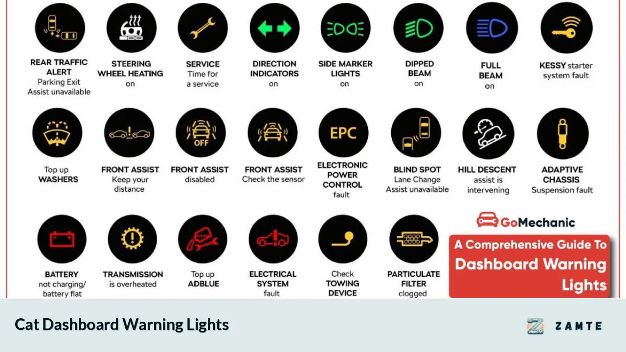 Cat Dashboard Warning Lights