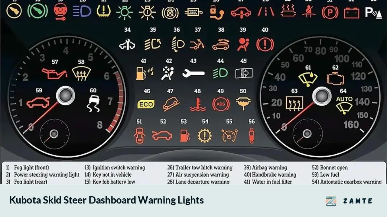 Kubota Skid Steer Dashboard Warning Lights