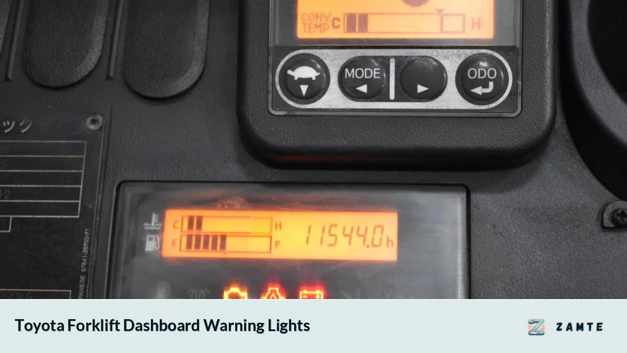 Toyota Forklift Dashboard Warning Lights