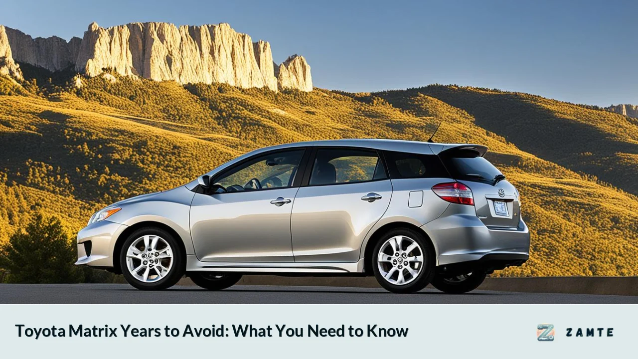 Toyota Matrix Years to Avoid: What You Need to Know